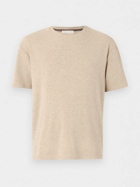 Zdjęcie produktu T-shirt basic Pier One beżowy melanż
