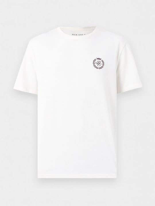 Zdjęcie produktu T-shirt basic Pier One By Zalando mleczny