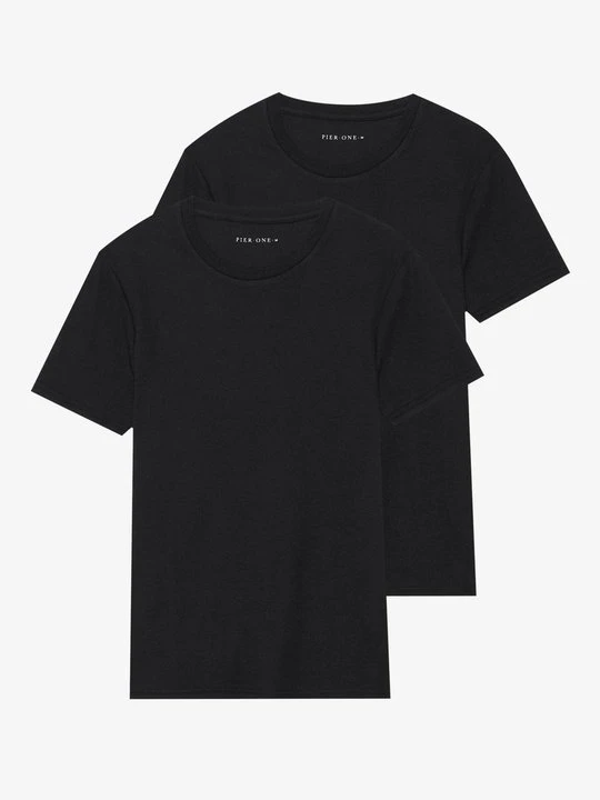 Zdjęcie produktu T-shirt basic Pier One czarny