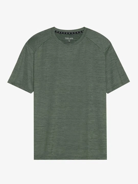 Zdjęcie produktu T-shirt basic Pier One Sport By Zalando ciemnozielony melanż