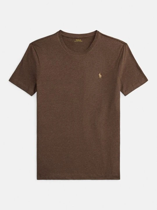 Zdjęcie produktu T-shirt basic Polo Ralph Lauren brązowy melanż