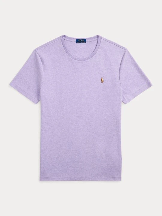Zdjęcie produktu T-shirt basic Polo Ralph Lauren liliowy melanż
