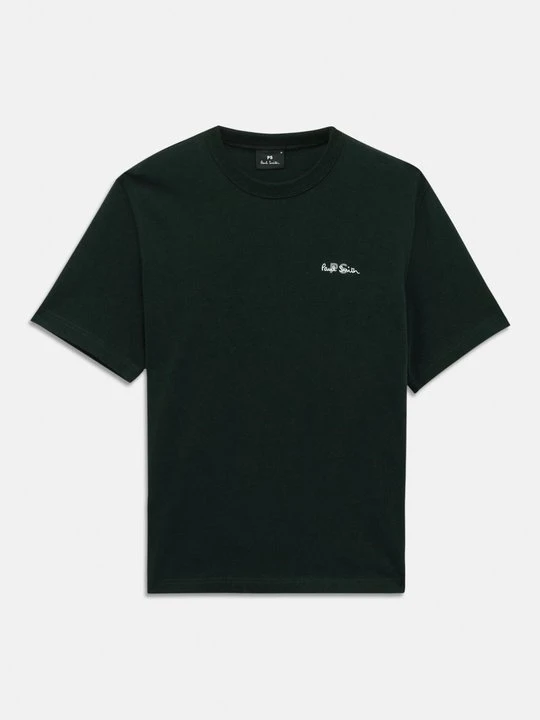 Zdjęcie produktu T-shirt basic Paul Smith ciemnozielony