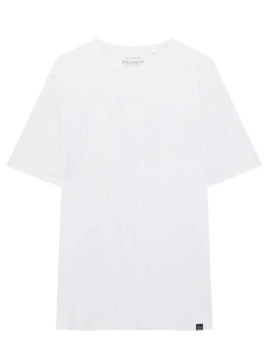 Zdjęcie produktu T-shirt basic PULL&BEAR biały