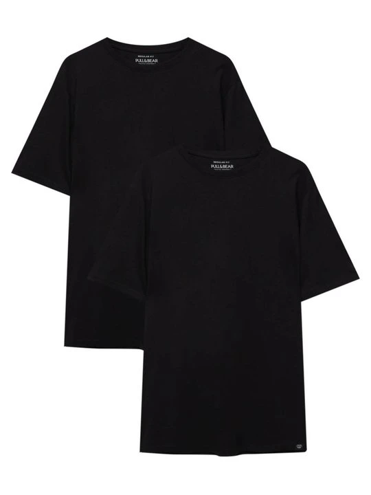 Zdjęcie produktu T-shirt basic PULL&BEAR czarny