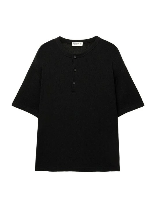 Zdjęcie produktu T-shirt basic PULL&BEAR czarny