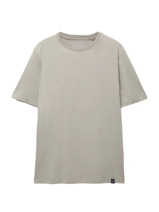 Zdjęcie produktu T-shirt basic PULL&BEAR ciemnoszary