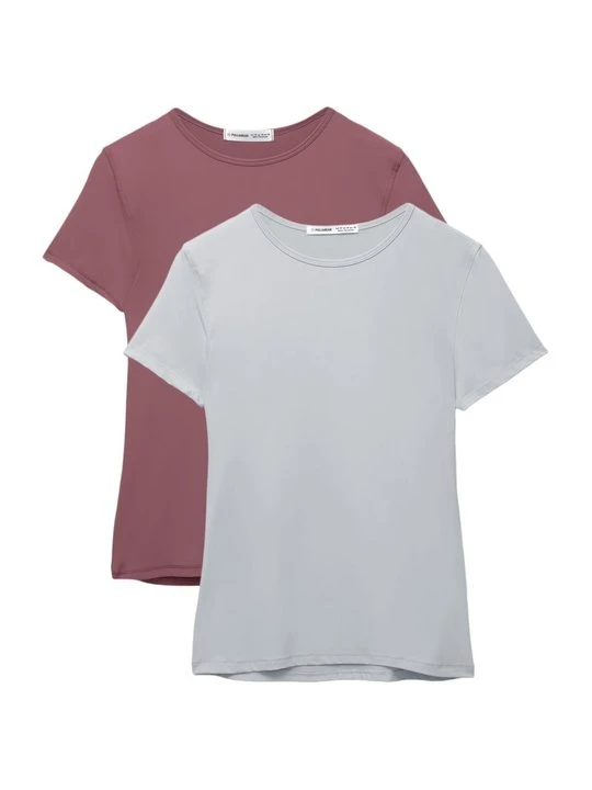 Zdjęcie produktu T-shirt basic PULL&BEAR szary