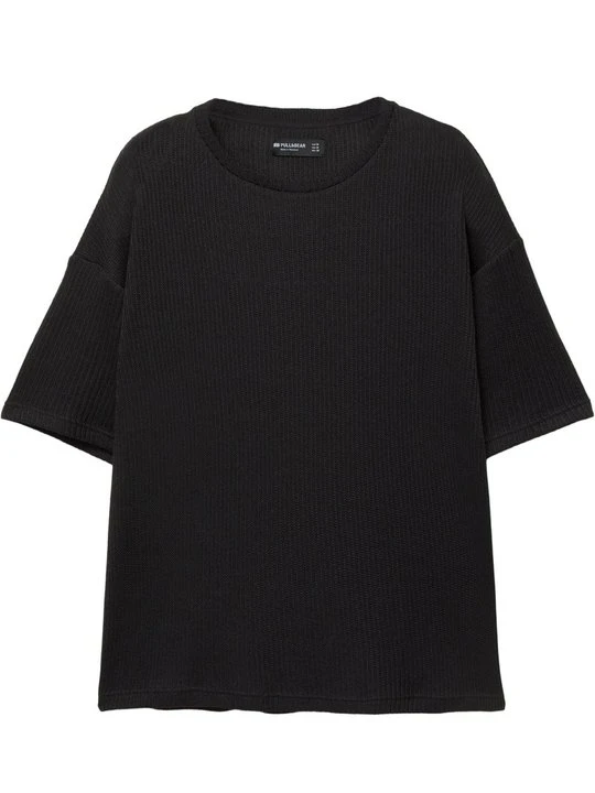 Zdjęcie produktu T-shirt basic PULL&BEAR czarny