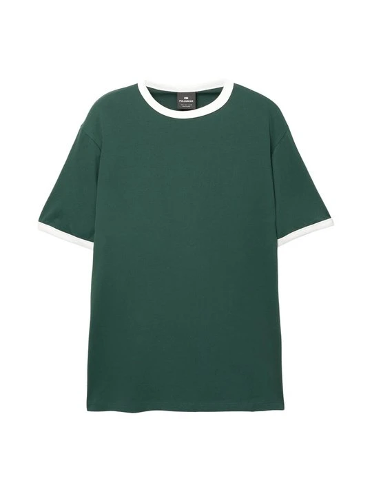 Zdjęcie produktu T-shirt basic PULL&BEAR zielony
