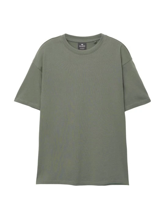 Zdjęcie produktu T-shirt basic PULL&BEAR zielony