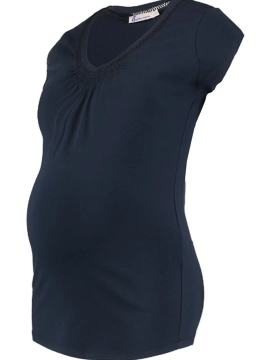 Zdjęcie produktu T-shirt basic Queen Mum granatowy
