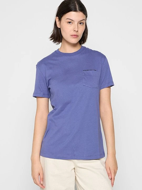 Zdjęcie produktu T-shirt basic Replay niebieski
