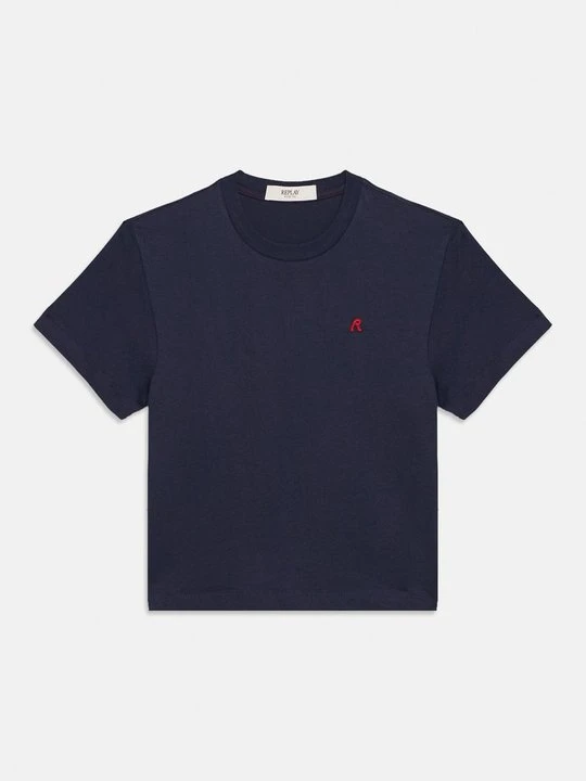 Zdjęcie produktu T-shirt basic Replay granatowy