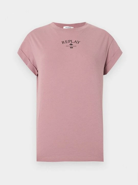 Zdjęcie produktu T-shirt basic Replay jasnoróżowy