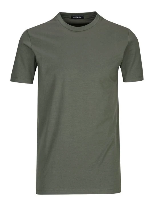 Zdjęcie produktu T-shirt basic Replay oliwkowy