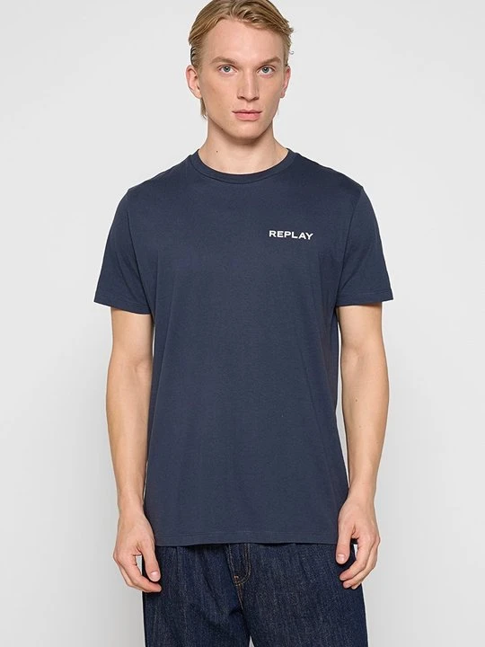 Zdjęcie produktu T-shirt basic Replay granatowy