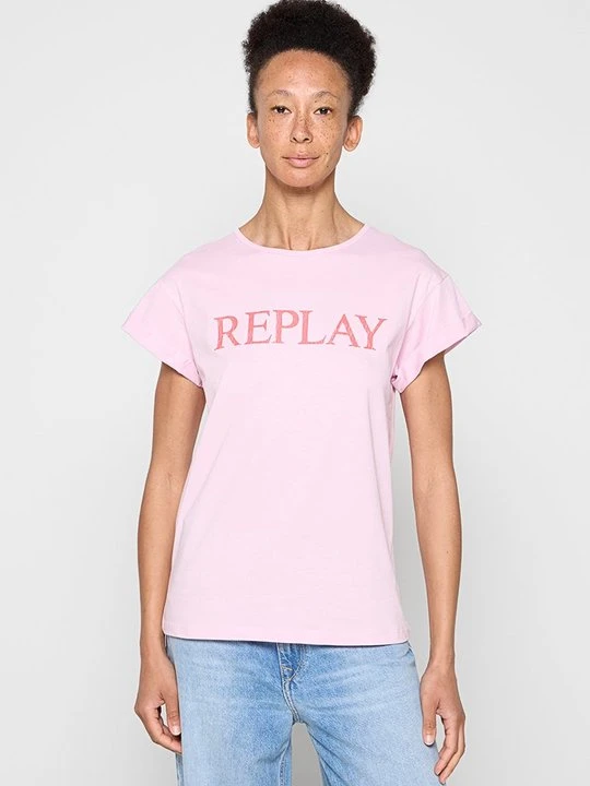 Zdjęcie produktu T-shirt basic Replay morelowy