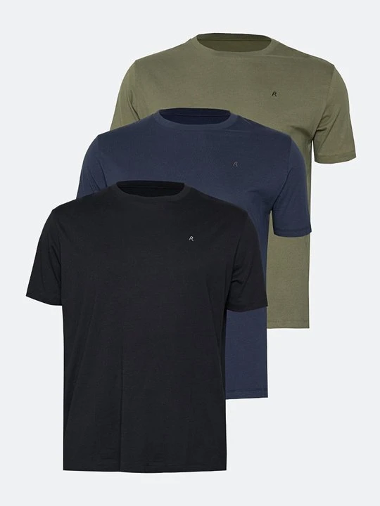 Zdjęcie produktu T-shirt basic Replay czarny melanż