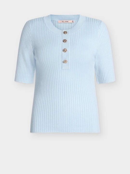 Zdjęcie produktu T-shirt basic Rue De Femme jasnoniebieski