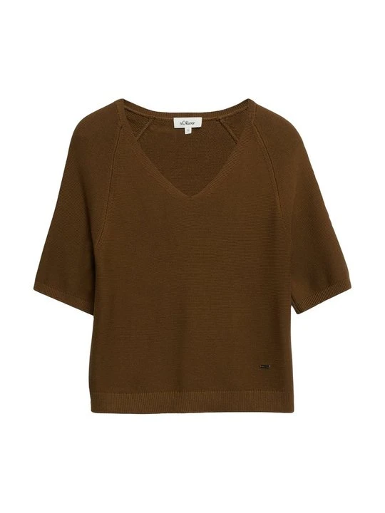Zdjęcie produktu T-shirt basic s.Oliver brązowy