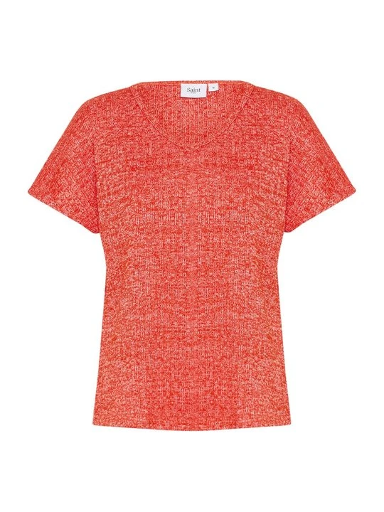 Zdjęcie produktu T-shirt basic Saint Tropez ciemnoczerwony