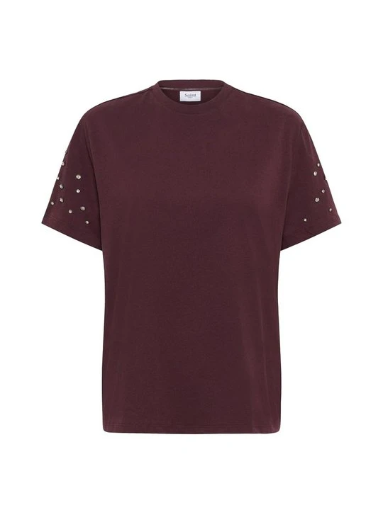 Zdjęcie produktu T-shirt basic Saint Tropez bordowy