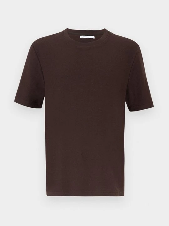 Zdjęcie produktu T-shirt basic Samsøe Samsøe ciemnobrązowy