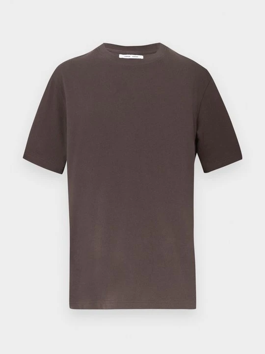 Zdjęcie produktu T-shirt basic Samsøe Samsøe ciemnobrązowy