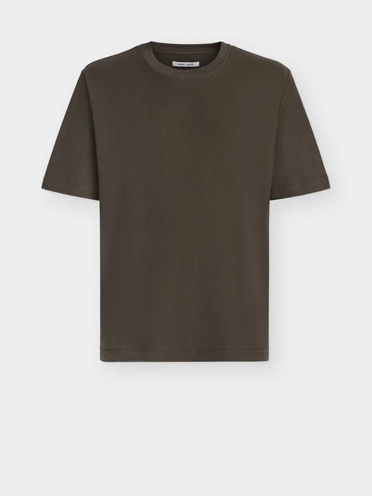 Zdjęcie produktu T-shirt basic Samsøe Samsøe ciemnobrązowy