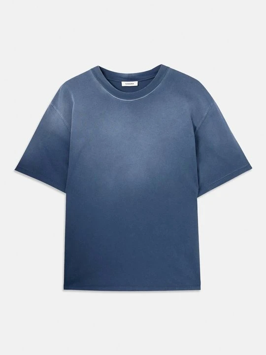 Zdjęcie produktu T-shirt basic Sandro niebieski