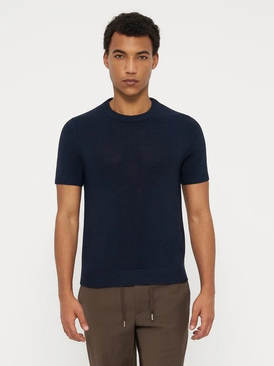 Zdjęcie produktu T-shirt basic Sandro niebieski