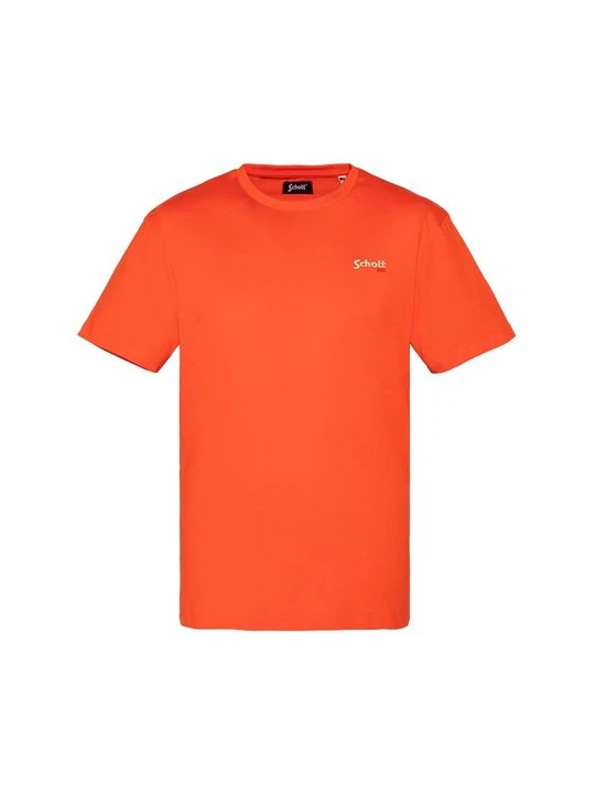 Zdjęcie produktu T-shirt basic Schott pomarańczowy
