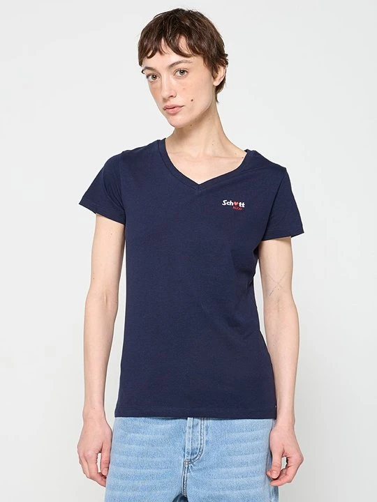 Zdjęcie produktu T-shirt basic Schott granatowy
