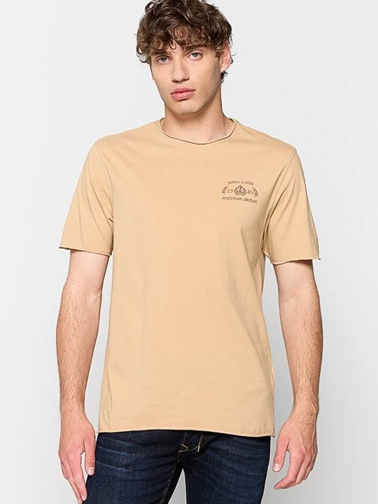 Zdjęcie produktu T-shirt basic Scotch & Soda beżowy
