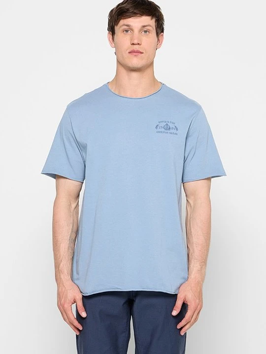 Zdjęcie produktu T-shirt basic Scotch & Soda jasnoniebieski