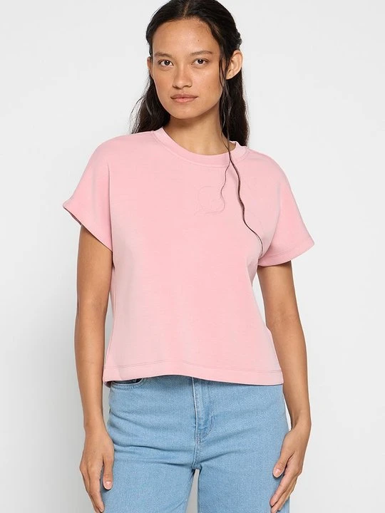 Zdjęcie produktu T-shirt basic Scotch & Soda jasnoróżowy