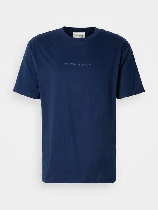 Zdjęcie produktu T-shirt basic Scotch & Soda granatowy