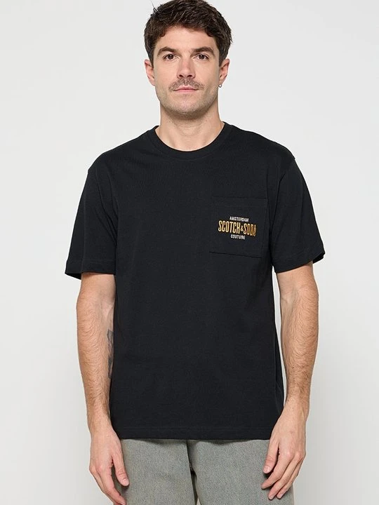 Zdjęcie produktu T-shirt basic Scotch & Soda antracytowy