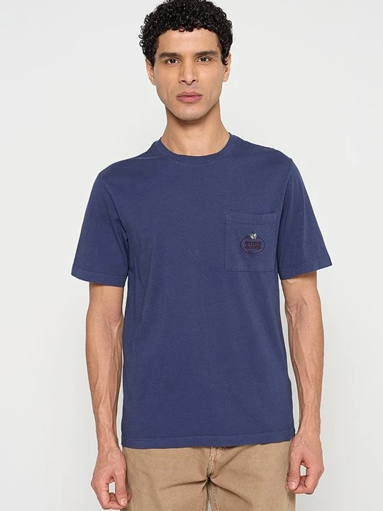 Zdjęcie produktu T-shirt basic Scotch & Soda granatowy