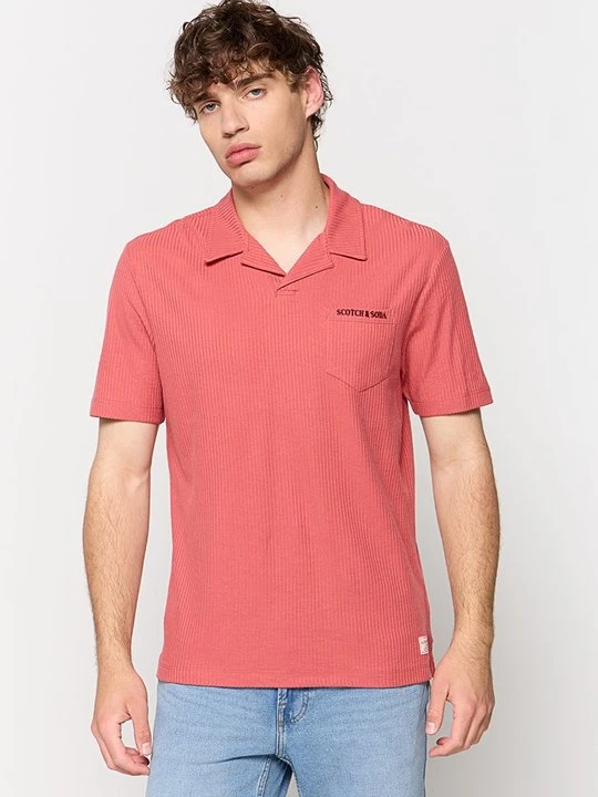 Zdjęcie produktu T-shirt basic Scotch & Soda czerwony