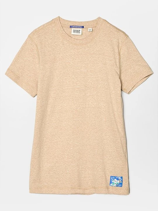 Zdjęcie produktu T-shirt basic Scotch & Soda piaskowy
