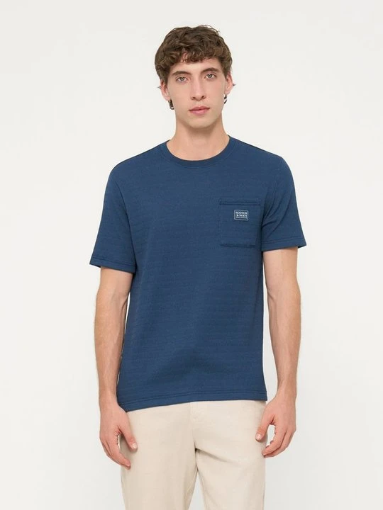 Zdjęcie produktu T-shirt basic Scotch & Soda błękit królewski