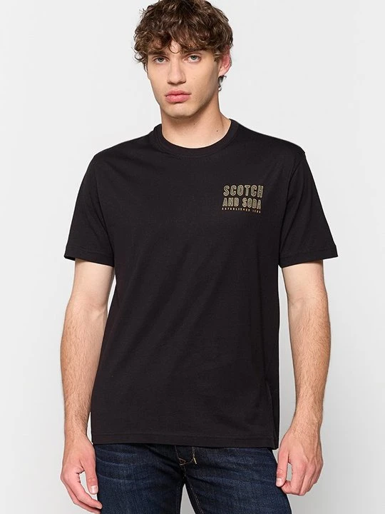 Zdjęcie produktu T-shirt basic Scotch & Soda czarny