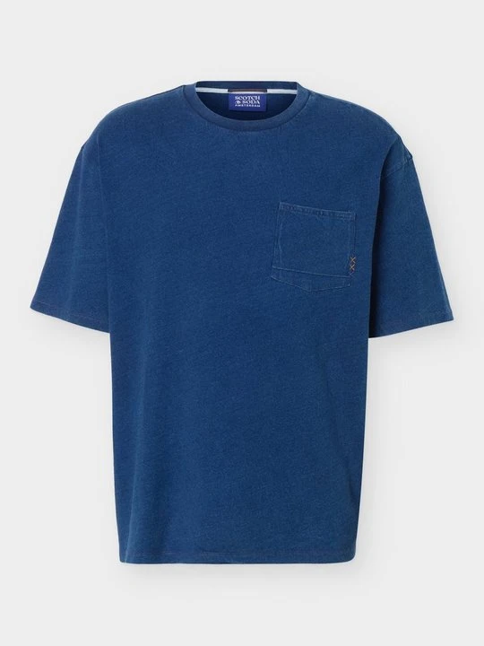 Zdjęcie produktu T-shirt basic Scotch & Soda granatowy