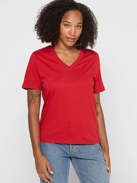 Zdjęcie produktu T-shirt basic Selected czerwony