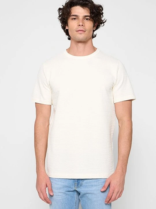 Zdjęcie produktu T-shirt basic Selected mleczny
