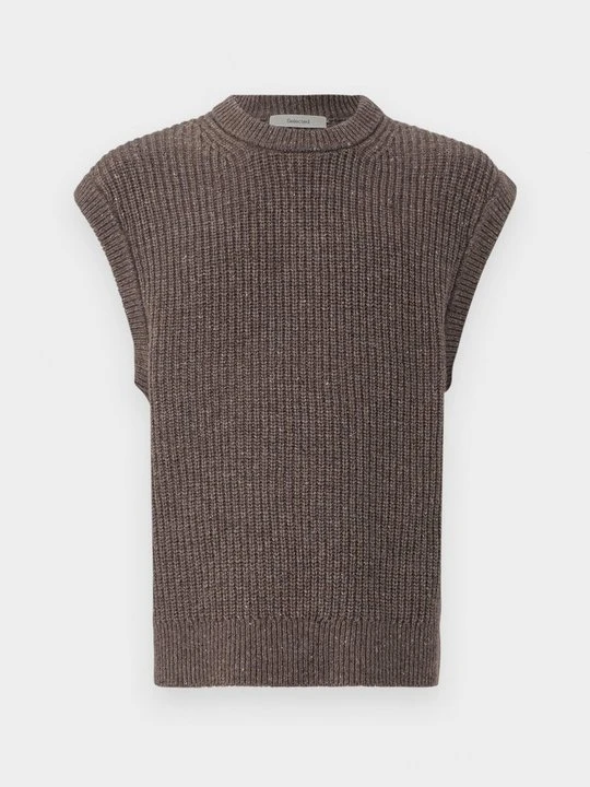 Zdjęcie produktu T-shirt basic Selected ciemnobrązowy