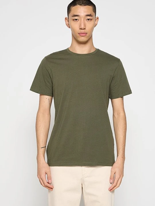 Zdjęcie produktu T-shirt basic Selected ciemnozielony