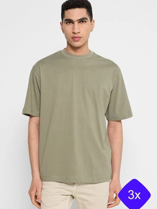 Zdjęcie produktu T-shirt basic Selected oliwkowy